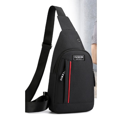 Unisex Chest Bag With Wired Earpiece Port