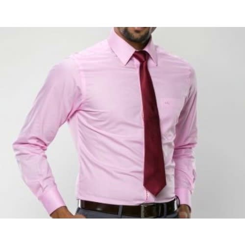 Men's Formal Shirt With Matching Tie  - Pink & Wine