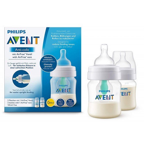 Airfree Vent Anticolic Bottle - 2x 125ml