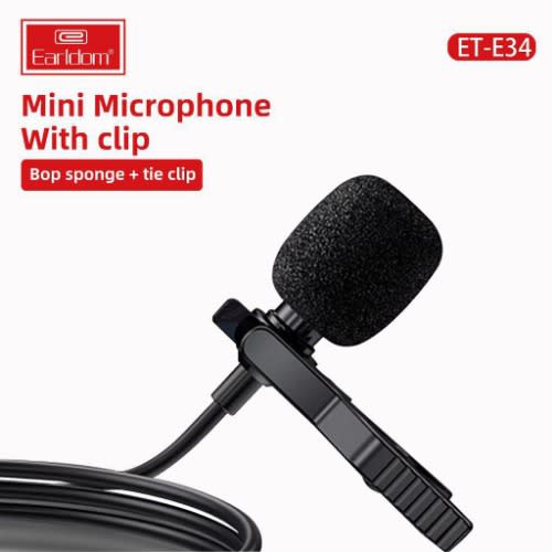3.5mm Mini Microphone With Clip Et-e34