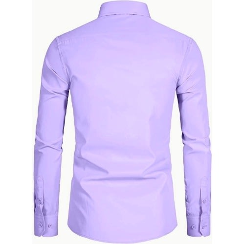 Men's Formal Dress With Matching Tie  - Lilac & Grey