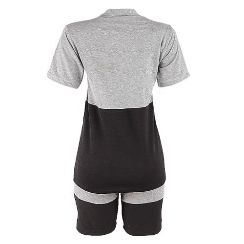Unisex Short Sleeve Polo And Short - Black And Grey