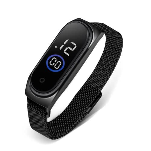 Unisex Bracelet Led Digital Watch - Black