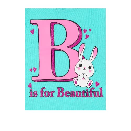 3 In 1 Girls Glitter Learning Letters Graphic Top