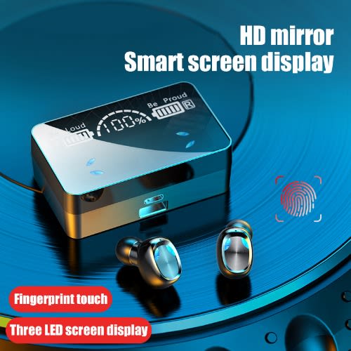 X3 Bluetooth Fingerprint Touch Earbuds - Wireless Super Bass Noise Reduction