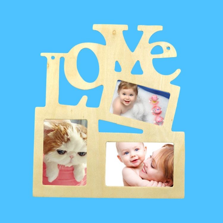 2 PCS Children DIY Wooden Photo Frame