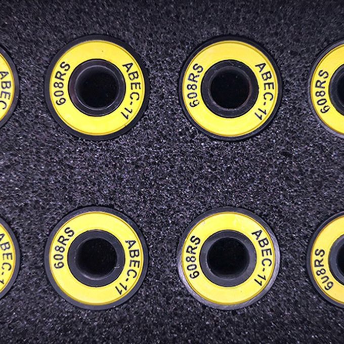 8Pcs Skateboard Bearings Repairing Parts Steel For Longboard Yellow