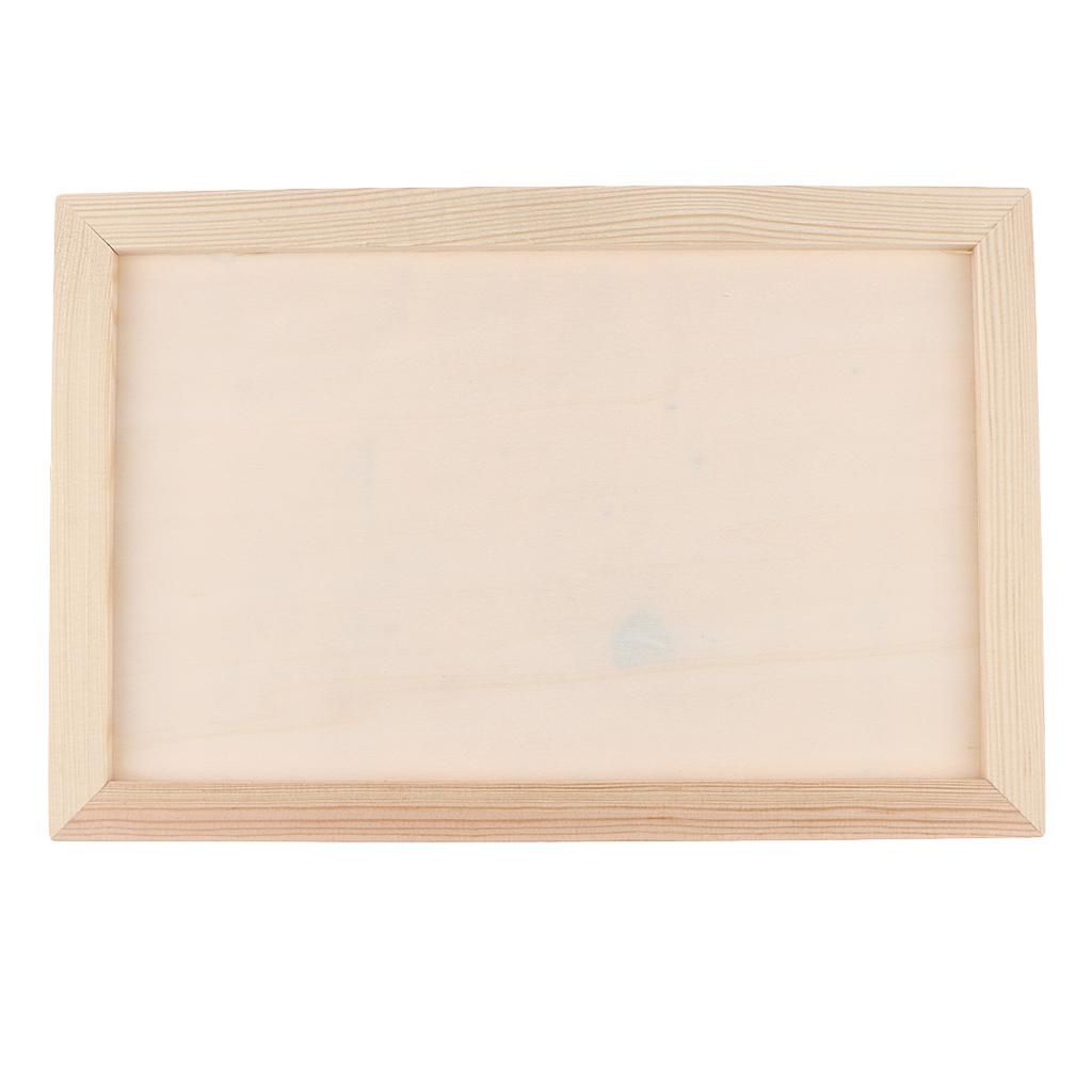 Natural Wooden Photo Frame Kids Crafts Supply Art Painting
