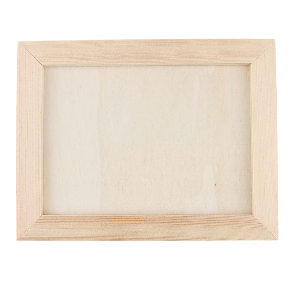 Natural Wooden Photo Frame Kids Crafts Supply Art Painting