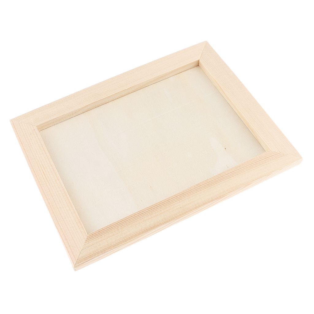 Natural Wooden Photo Frame Kids Crafts Supply Art Painting