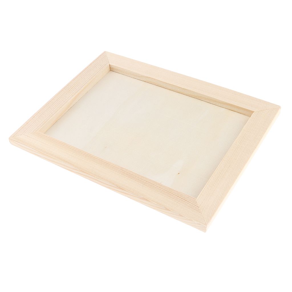 Natural Wooden Photo Frame Kids Crafts Supply Art Painting