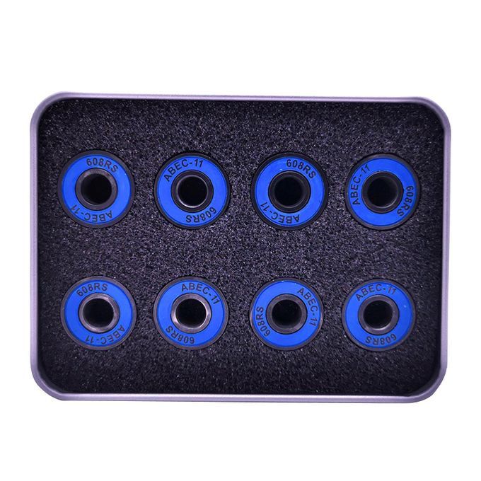 8Pcs Skateboard Bearings Repairing Parts Steel For Longboard Blue
