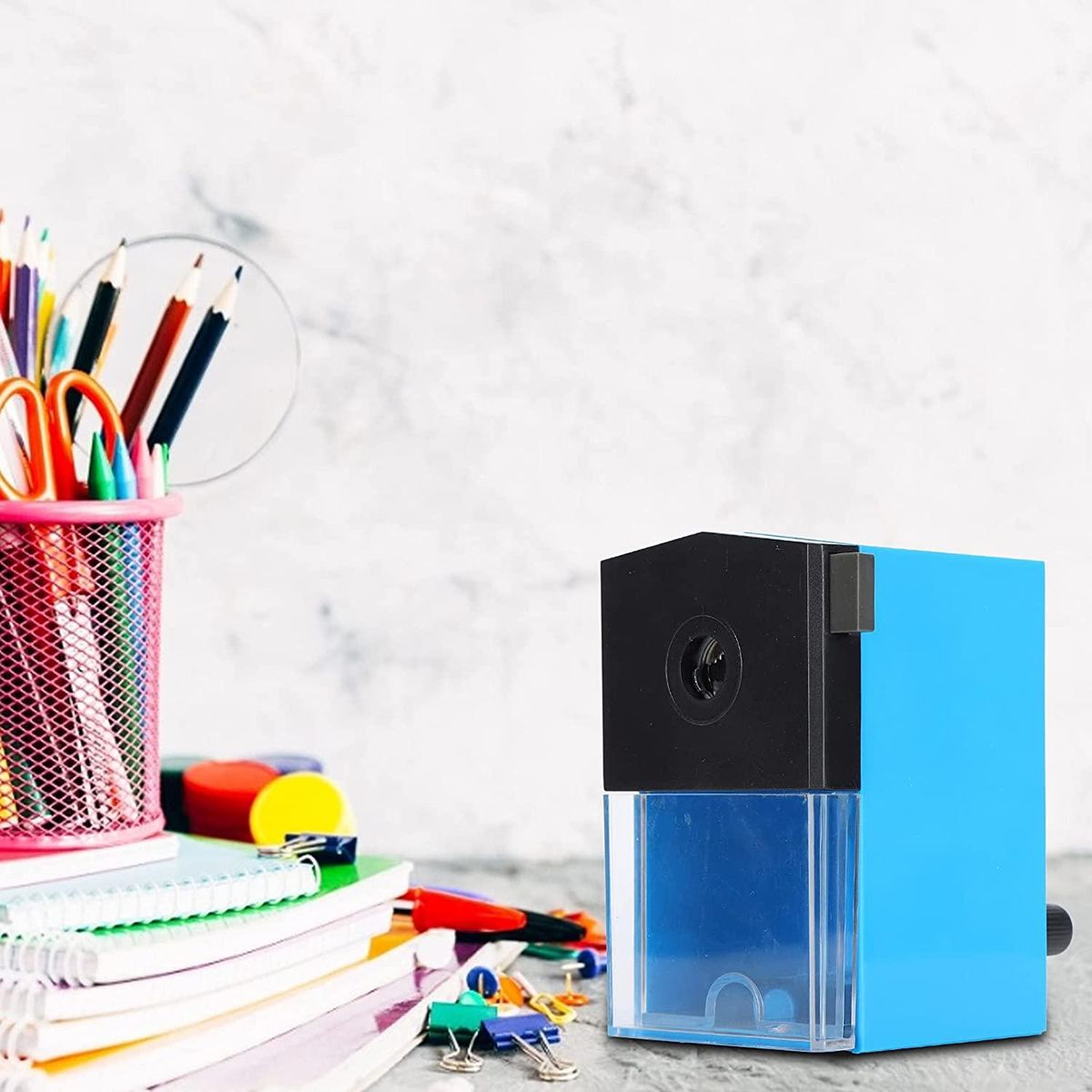 KW-TRIO Handle Pencil Sharpener Hand Crank Desktop Pencil