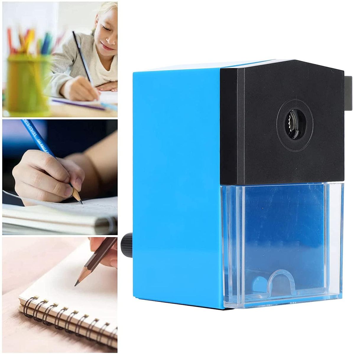 KW-TRIO Handle Pencil Sharpener Hand Crank Desktop Pencil