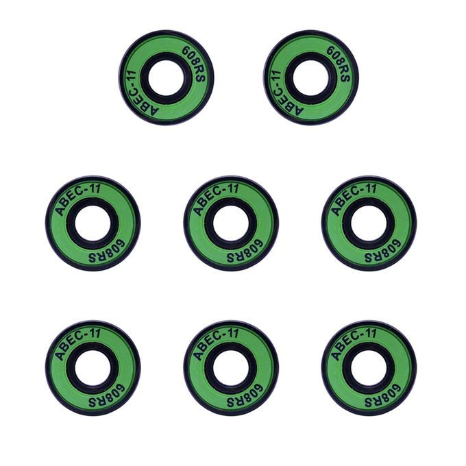 8Pcs Wheel Bearings Skateboard Scooter Abec 11 608RS Roller Grenn