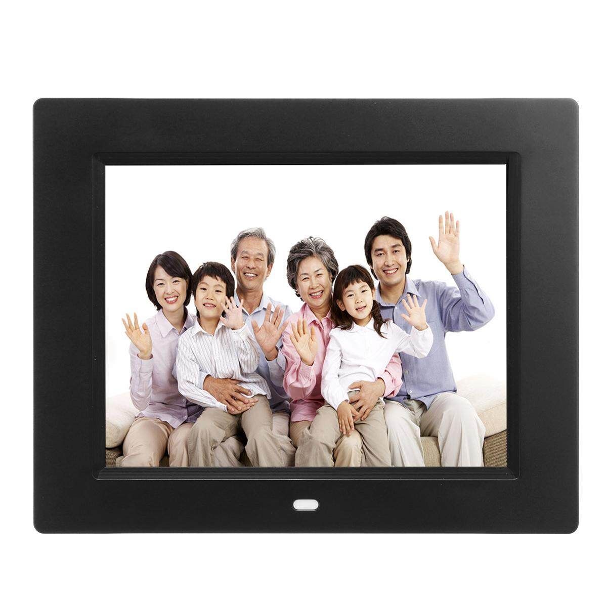 7'' TFT LCD HD Digital Photo Audio Video Music Clock Frame Auto Player W/ Remote Black US Black US