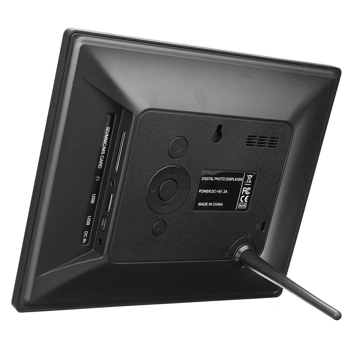 7'' TFT LCD HD Digital Photo Audio Video Music Clock Frame Auto Player W/ Remote Black US Black US