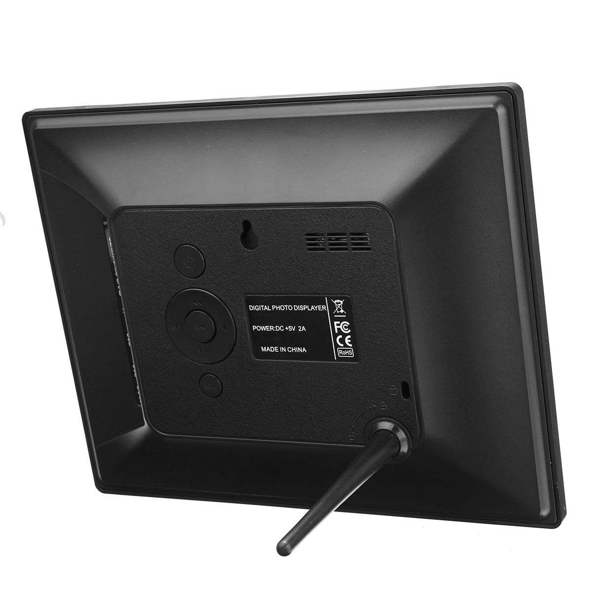 7'' TFT LCD HD Digital Photo Audio Video Music Clock Frame Auto Player W/ Remote Black US Black US