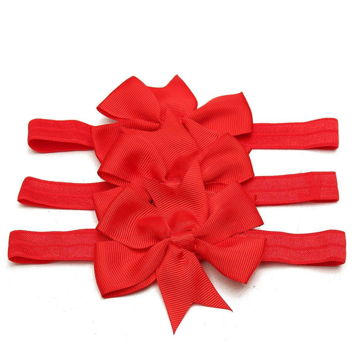 New 10Pcs Baby Kids Toddler Headwear Bow Knot Hairband Headband Accessories#Red