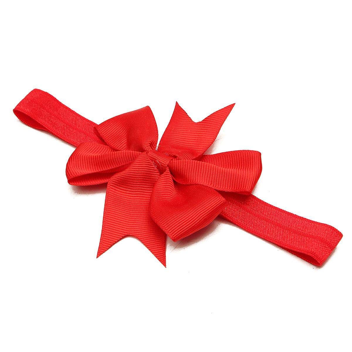 New 10Pcs Baby Kids Toddler Headwear Bow Knot Hairband Headband Accessories#Red