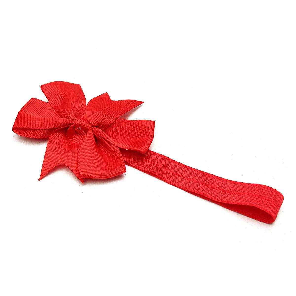 New 10Pcs Baby Kids Toddler Headwear Bow Knot Hairband Headband Accessories#Red