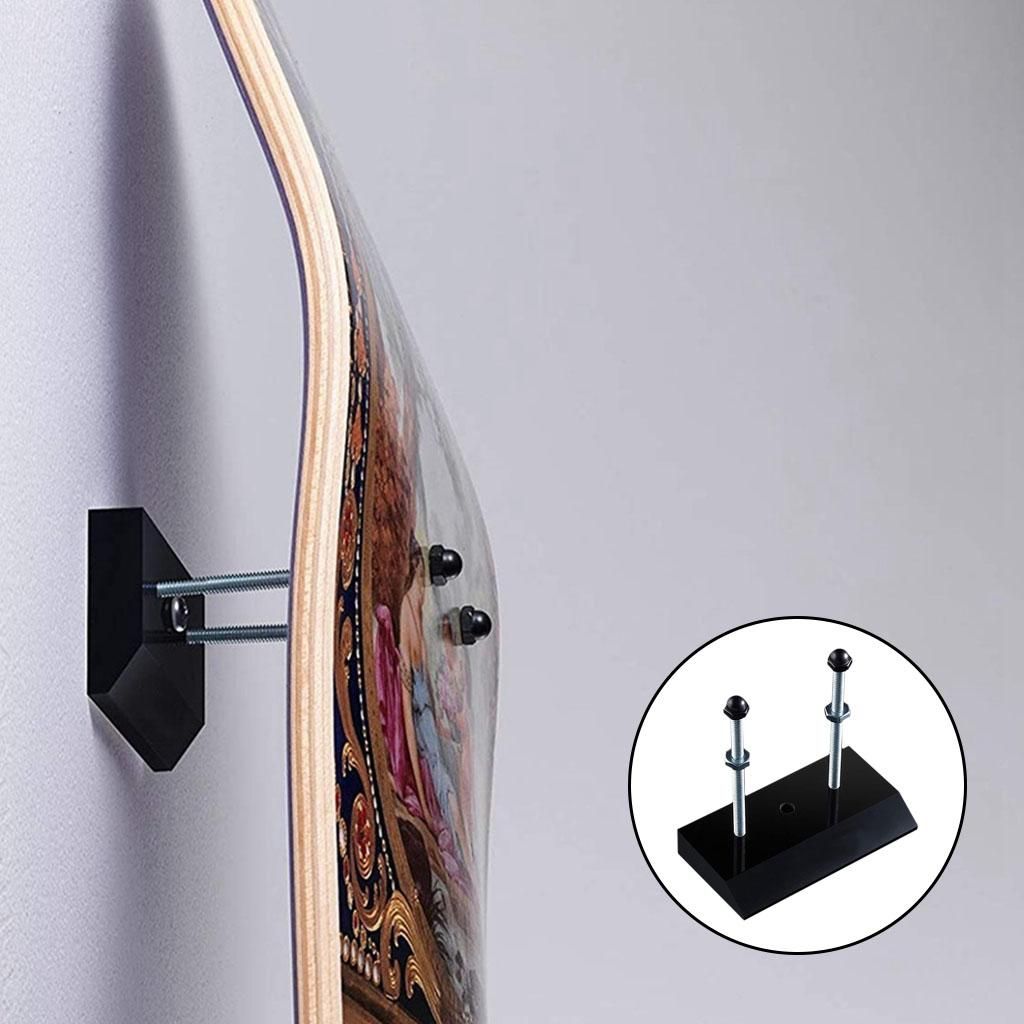 2pcs Skateboard Deck Wall Hanger Snowboard Acrylic Display Storage