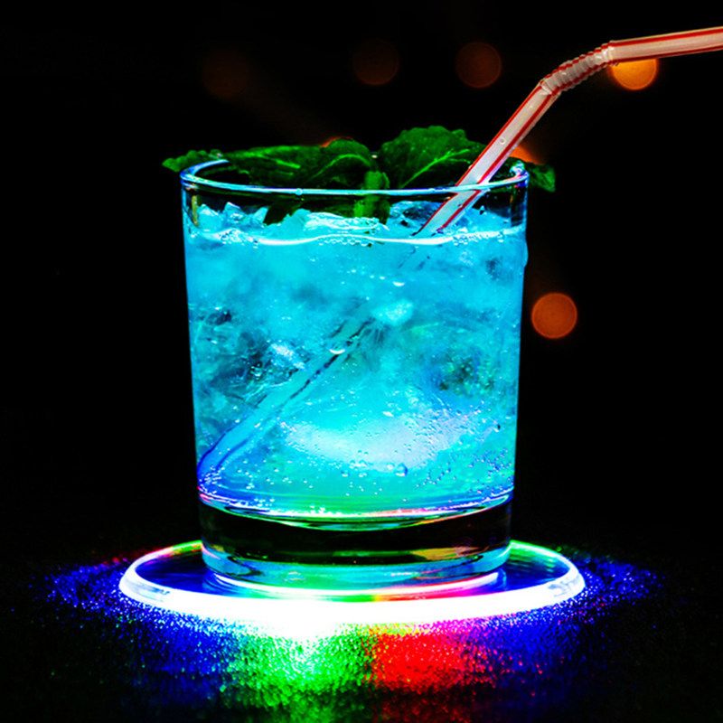 Round Mat Multicolor LED Flash Light Cup-Colorful Light