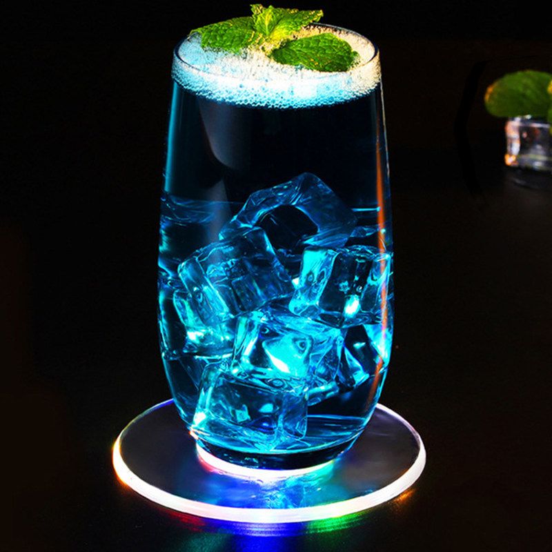 Round Mat Multicolor LED Flash Light Cup-Colorful Light