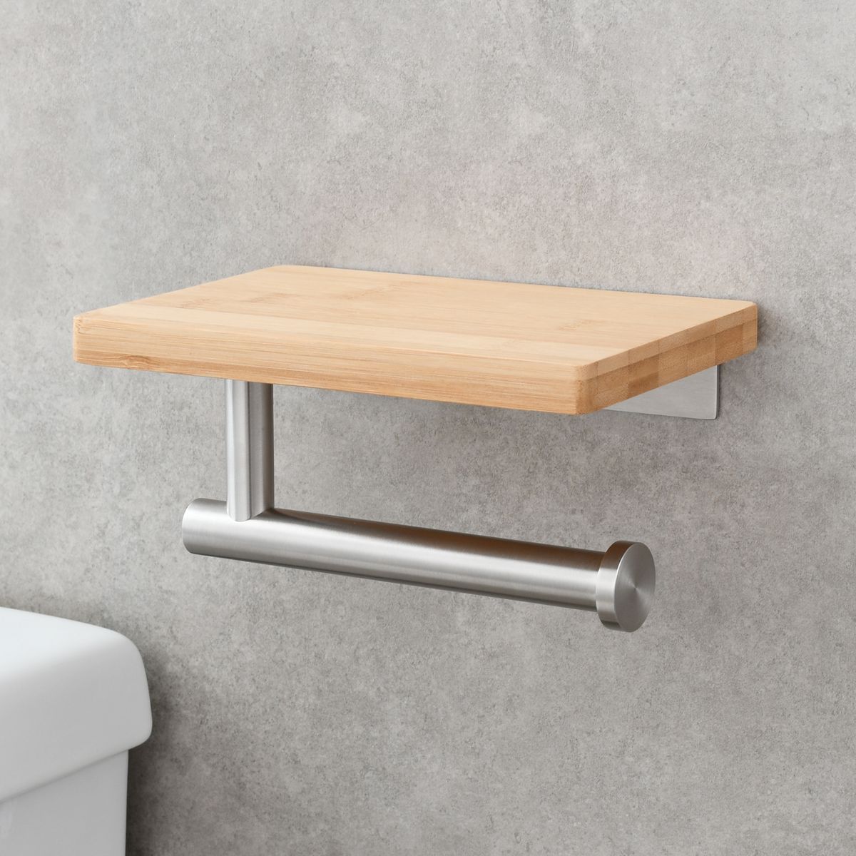 Stainless Steel Wall Mount Paper Roll Holder,Brushed Nickel