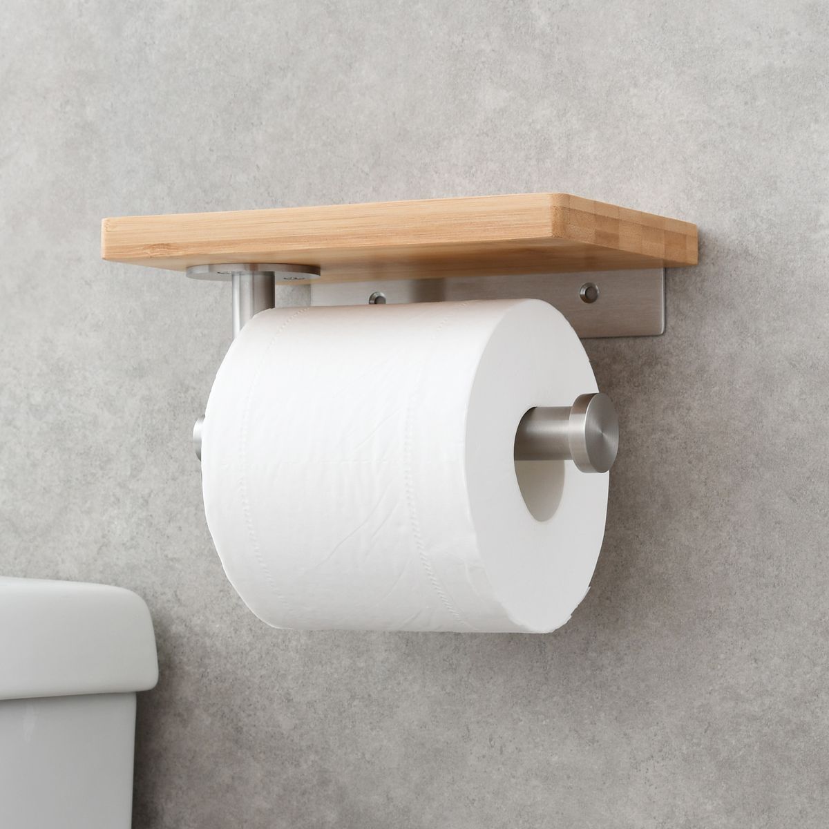Stainless Steel Wall Mount Paper Roll Holder,Brushed Nickel
