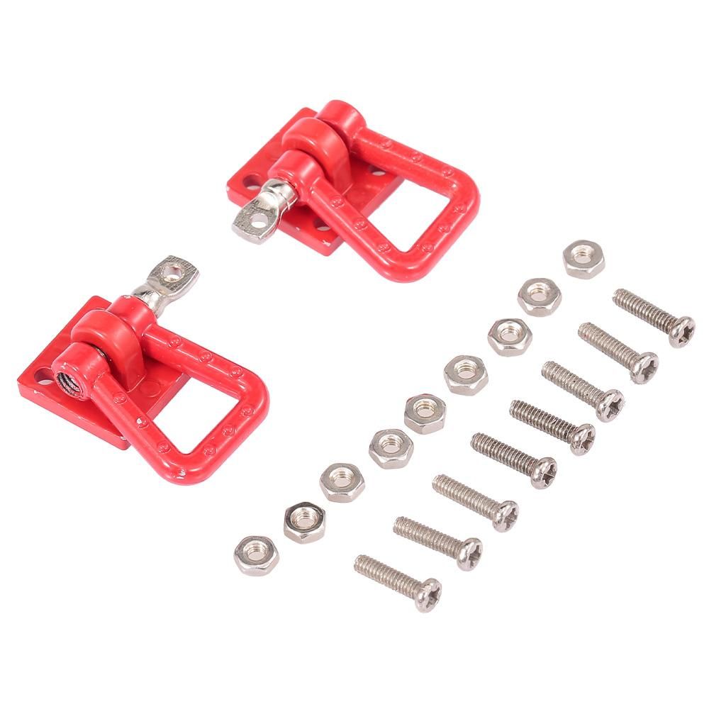 2pcs Tow Shackles Trailer Hook Trailer Lock for 1/10 Traxxas HSP Redcat RC4WD Tamiya Axial SCX10 D90 HPI RC Crawler Car