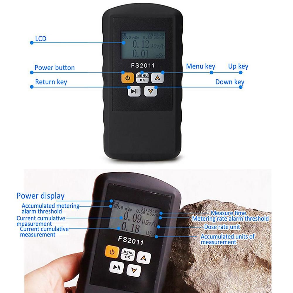 Handheld Portable Nuclear Radiation Detector Radiation Dose Alarm