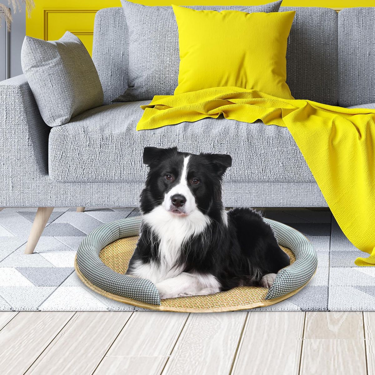 Rattan Pet Cooling Mat Cushion Outdoor Indoor 30cm