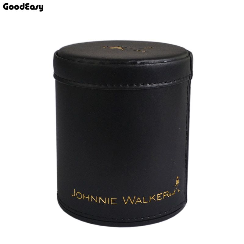 Johnnie Walker Leather Dice Cup Plastic With 6pcs Acrylic