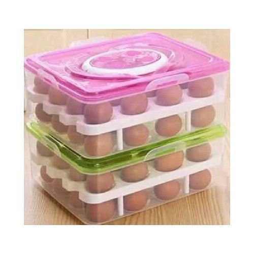 32 Grid Bi-layers Egg Organizer/Rack/Box//2Pieces