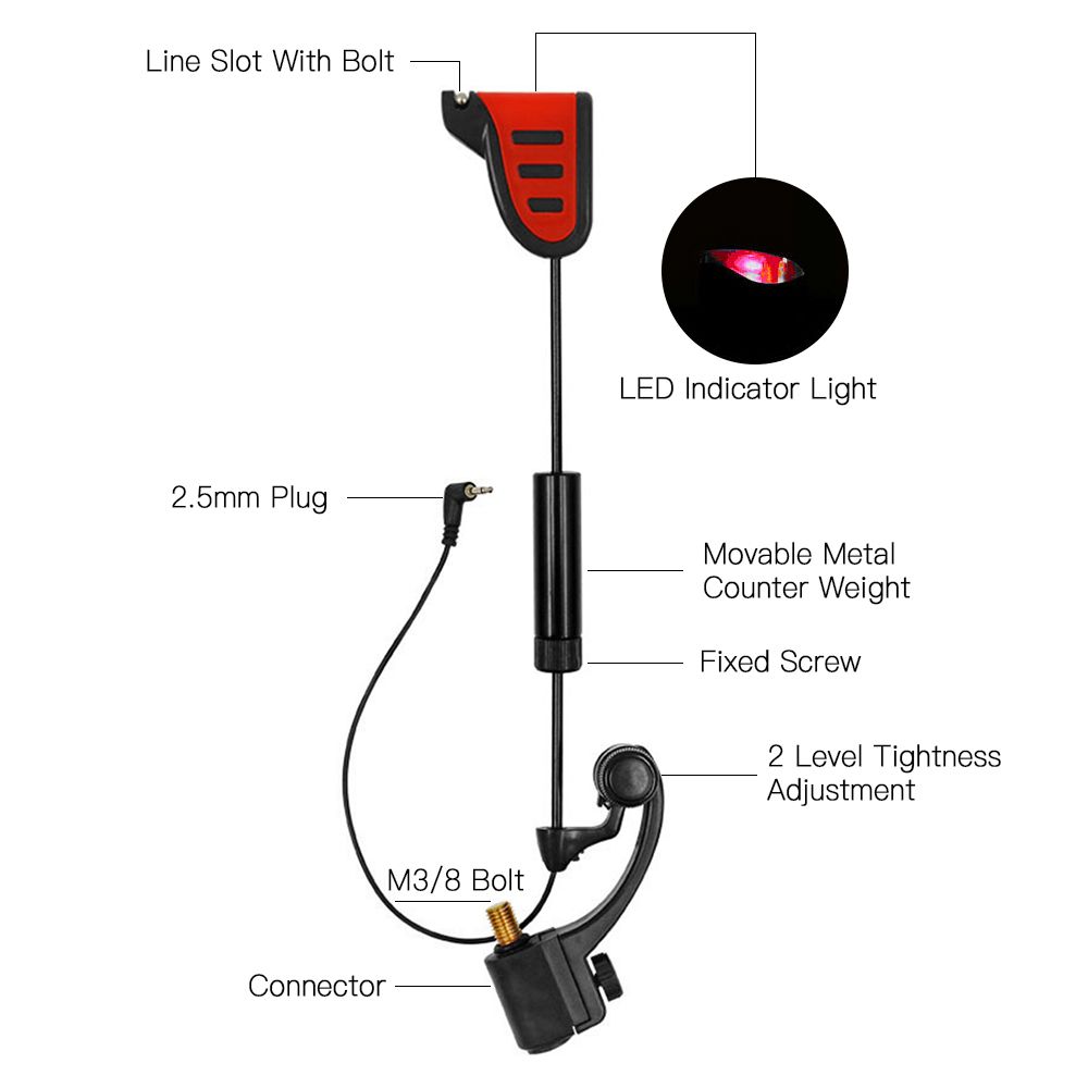 Fishing Swinger Fishing Alarm LED Bite Indicator Illuminated