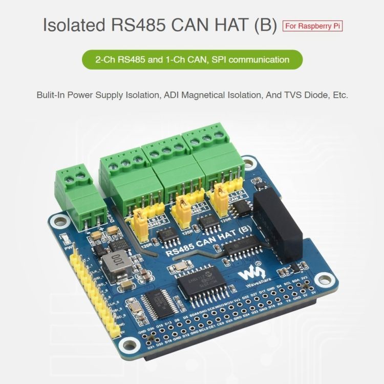 Isolated RS485 CAN HAT