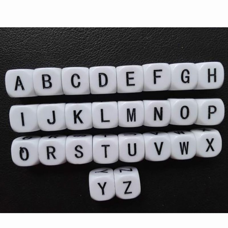 26 PCS/Set Alphabet Dice Puzzle Games Uppercase Letter Dice/Lower Case Letters