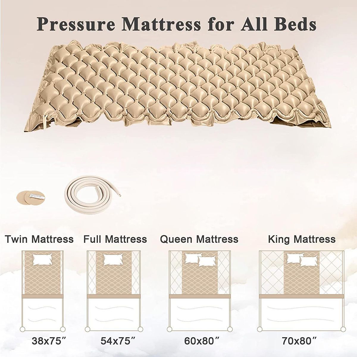 Inflatable Air Mattress Hospital Bed Air Mattress Grey