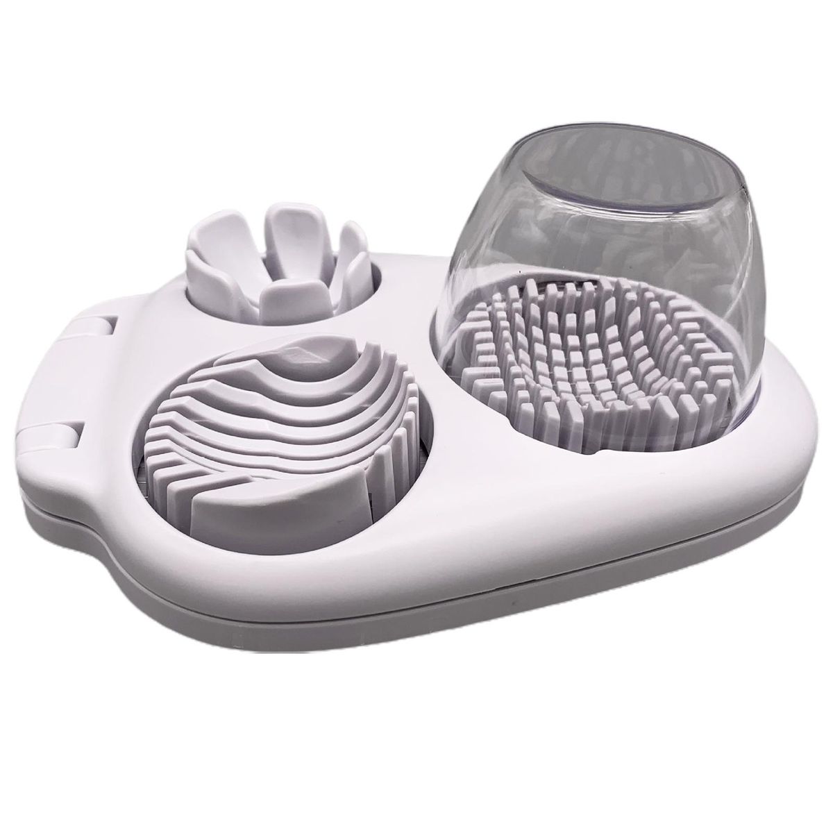 Durable Egg Cutter Eggcellent 3-in-1 Slicer Slice Dice Mash Eggs More White