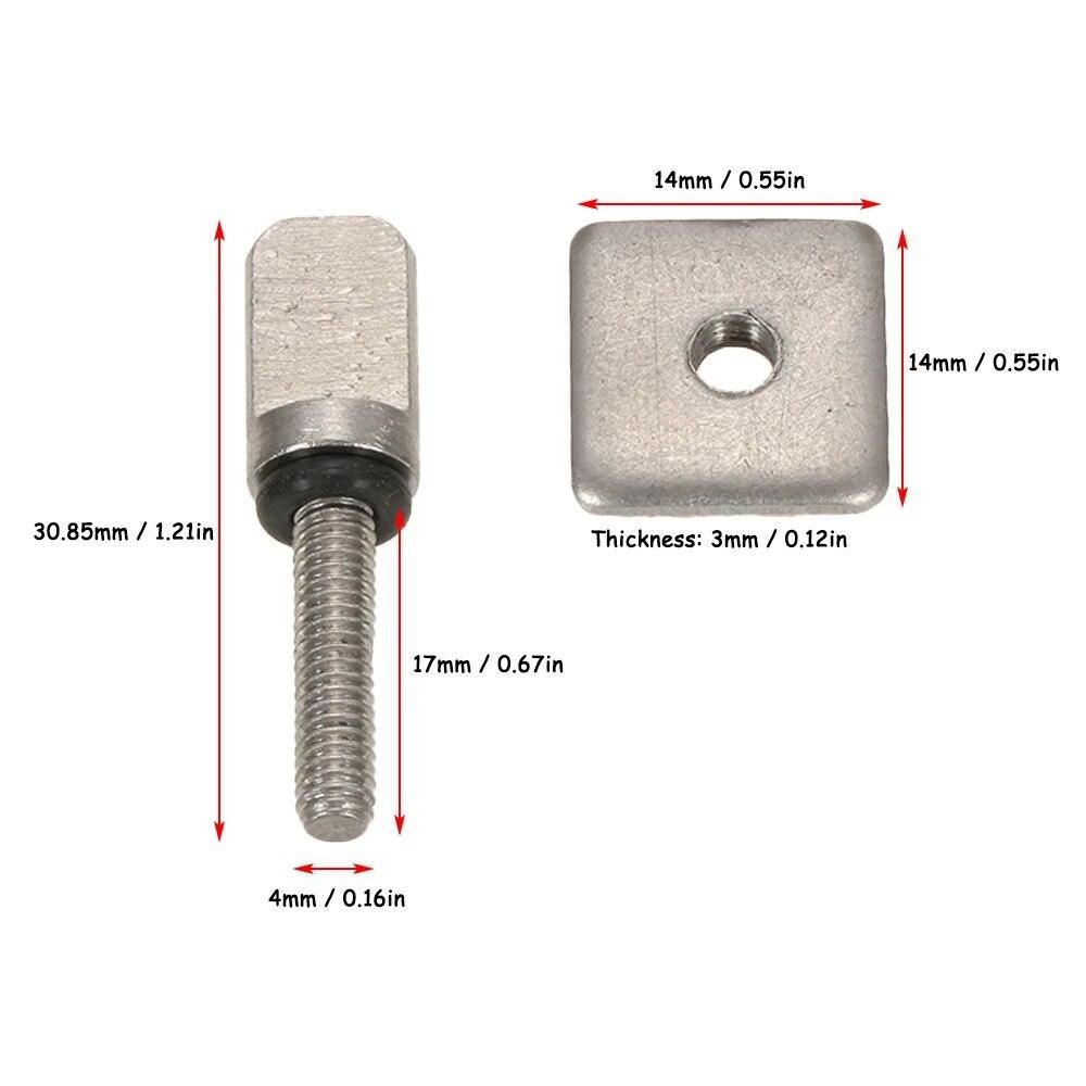 Stainless Surfboard Longboard Sliding Fin Screw & Fin Plate Smart Screw Replacement Kit for Stand Up Paddle Body Board 3 Sets