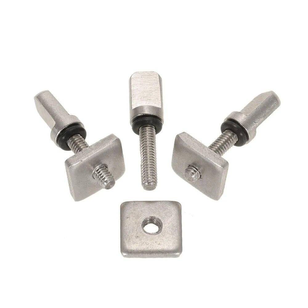 Stainless Surfboard Longboard Sliding Fin Screw & Fin Plate Smart Screw Replacement Kit for Stand Up Paddle Body Board 3 Sets