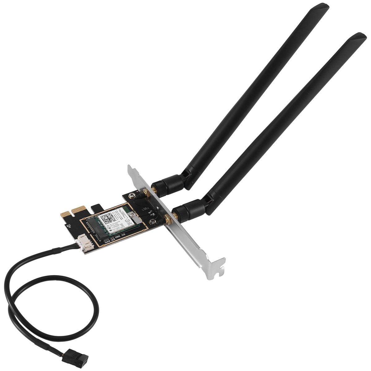 AC7260 7260NGW WiFi Card 2.4G/5G 867Mbps 802.11AC+Bluetooth Wireless Card Adapter PCIE Adapter with 2X8DB Antenna