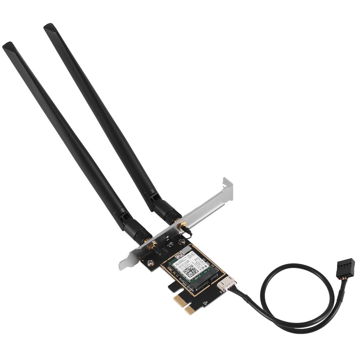 AC7260 7260NGW WiFi Card 2.4G/5G 867Mbps 802.11AC+Bluetooth Wireless Card Adapter PCIE Adapter with 2X8DB Antenna