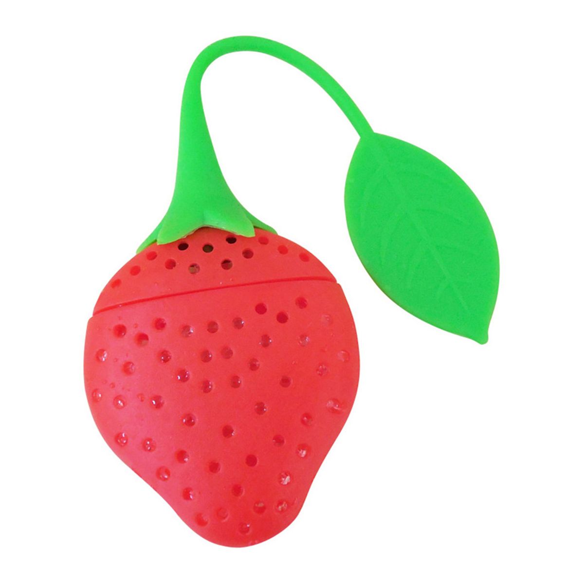 Tea Strainer Lemon Shaped Heat-resistant Silicone Loose-Red