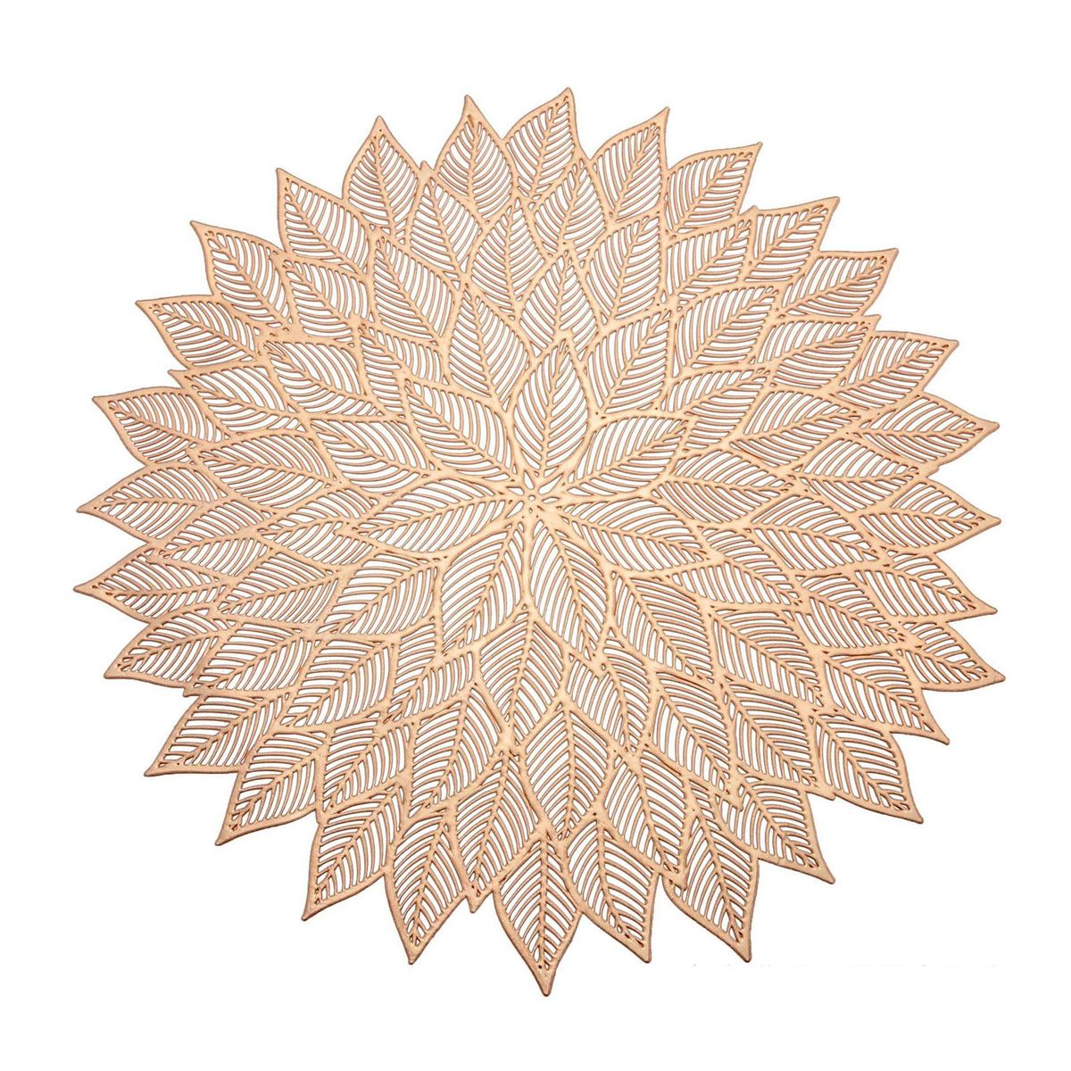 Coaster Luxury Leaf Shape Insulation Mat Rose Gold