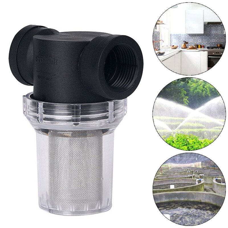6 Size Tap Water Pipe Filtration Mesh Strainer Water Pump Filter Plastic Transparent F
