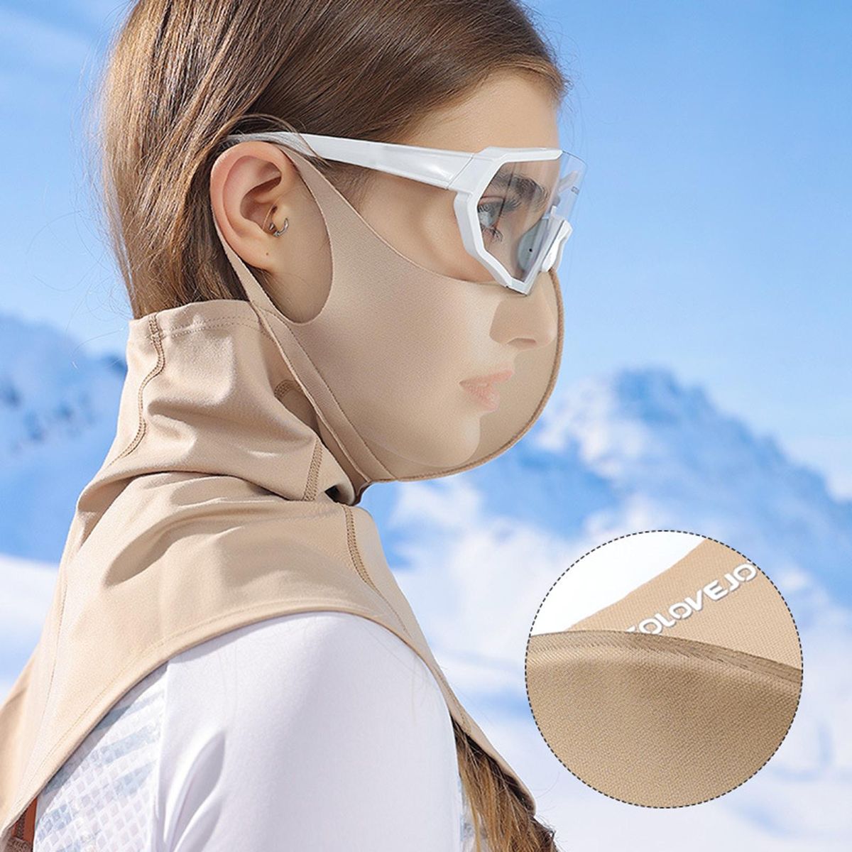 Face Bandana Mouth Cover Winter Outdoor Face Cover Camel