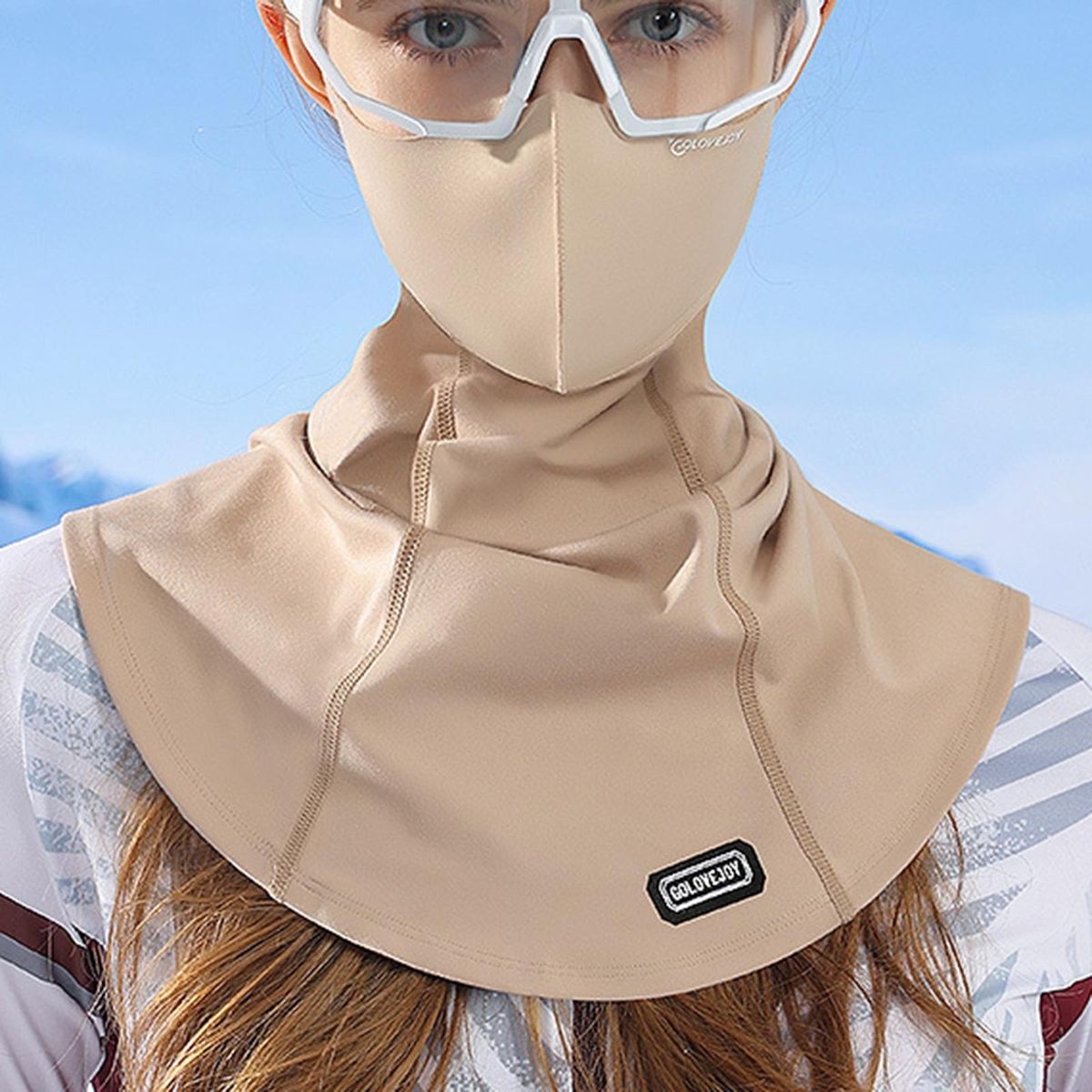 Face Bandana Mouth Cover Winter Outdoor Face Cover Camel
