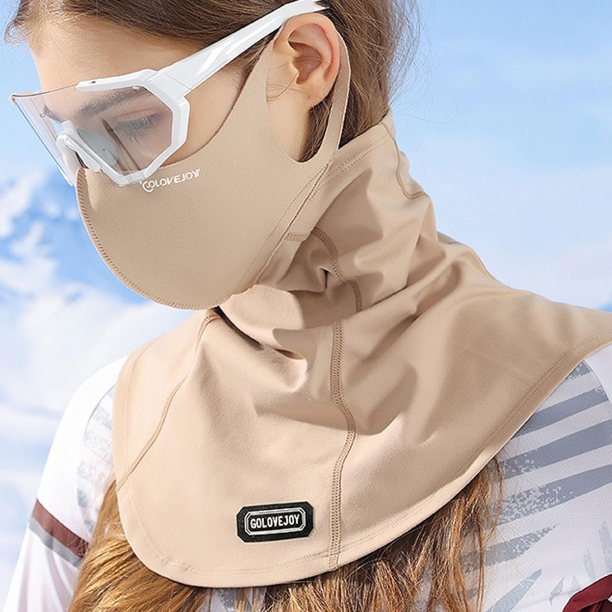 Face Bandana Mouth Cover Winter Outdoor Face Cover Camel